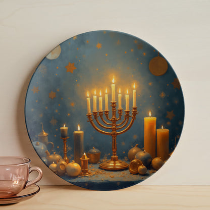 Hanukkah ((8 candles) Plate