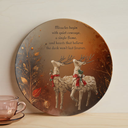 Miracles begin with quiet courage Plate