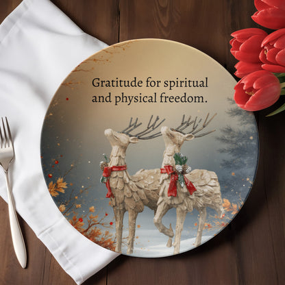 Gratitude for spiritual and physical freedom Plate