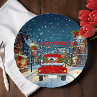 Happy Holidays Plate