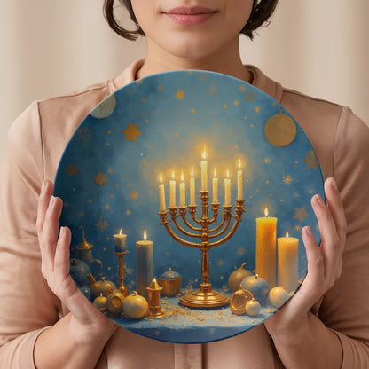 Hanukkah ((8 candles) Plate