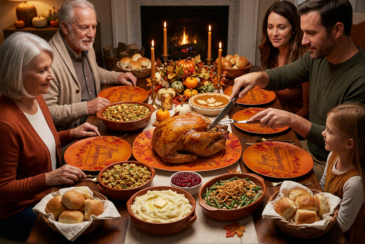 Grateful Hearts - Thanksgiving Serving Platter