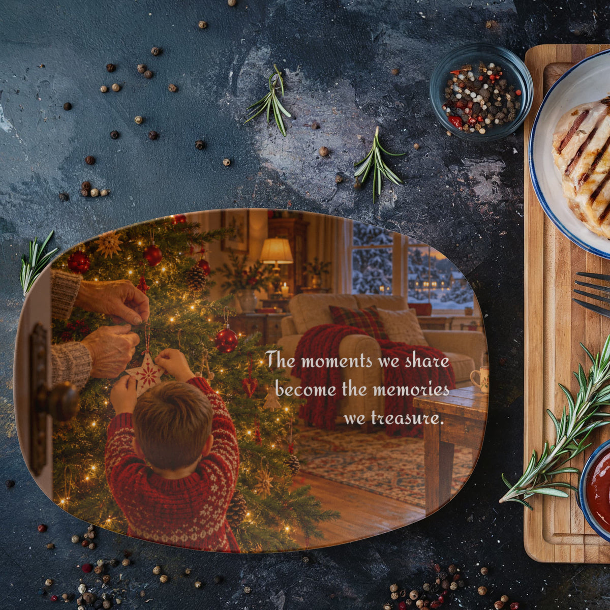 Treasured Moments - Christmas Serving Platter