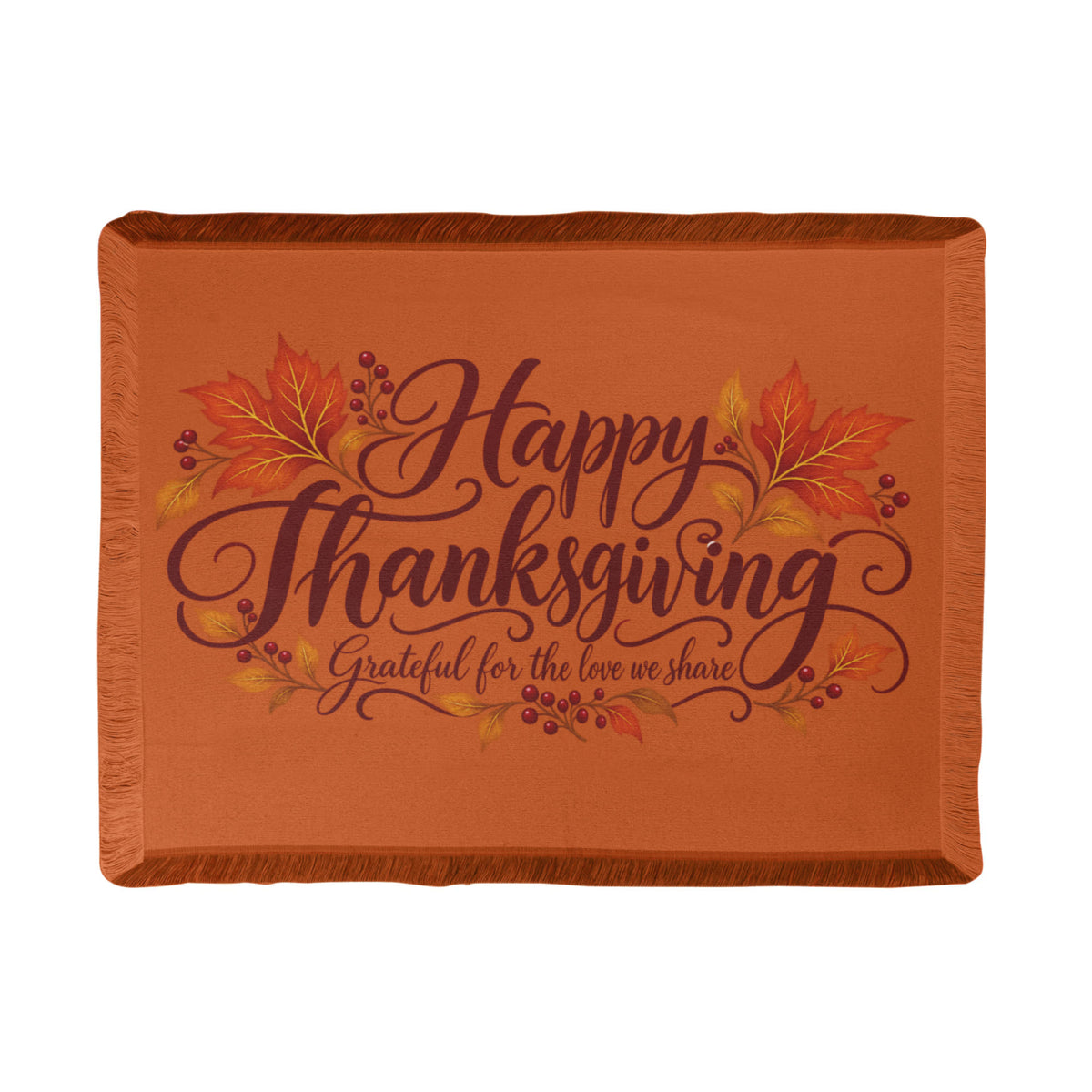 Grateful for the Love We Share — Thanksgiving Throw Blanket