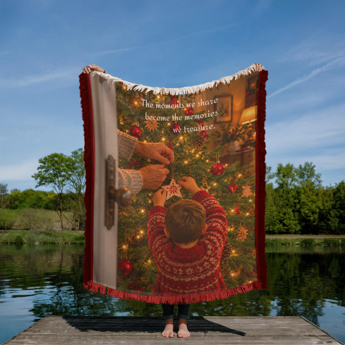 Treasured Moments - Christmas Woven Blanket