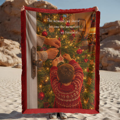 Treasured Moments - Christmas Woven Blanket