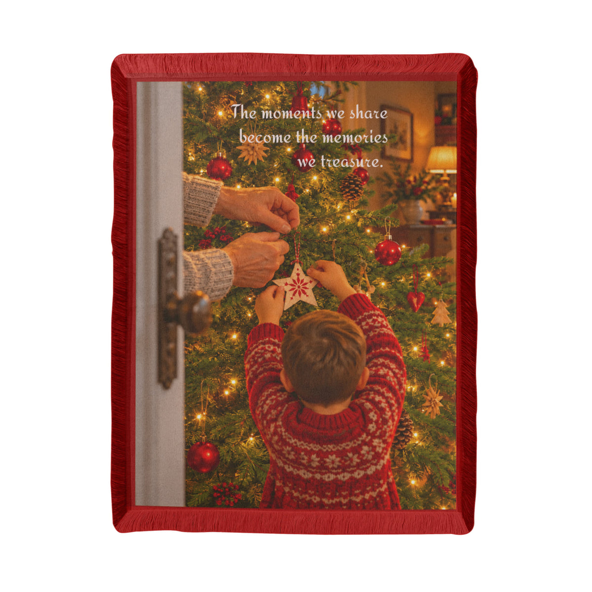 Treasured Moments - Christmas Woven Blanket