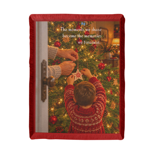 Treasured Moments - Christmas Woven Blanket