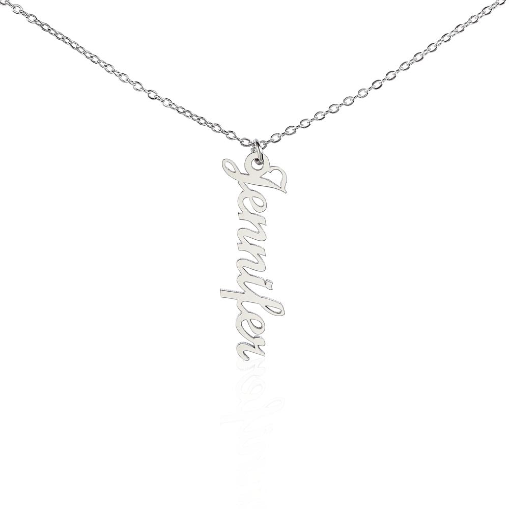 Vertical Name Necklace for females