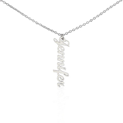 Vertical Name Necklace for females