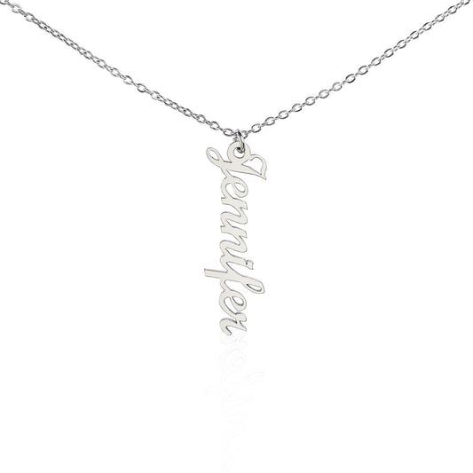 Vertical Name Necklace for females