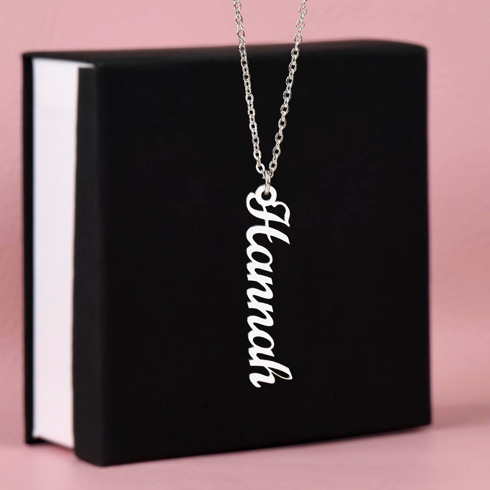 Vertical Name Necklace for females