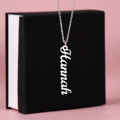 Vertical Name Necklace for females