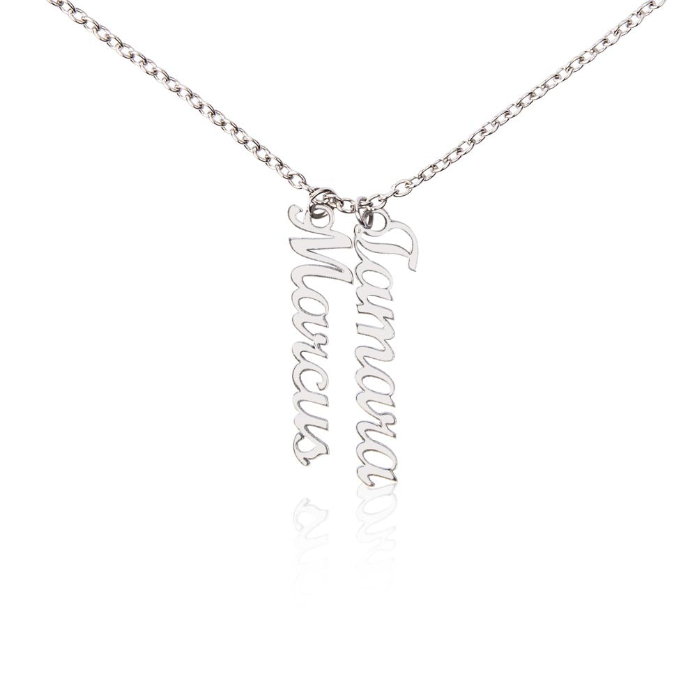 Vertical Name Necklace for females