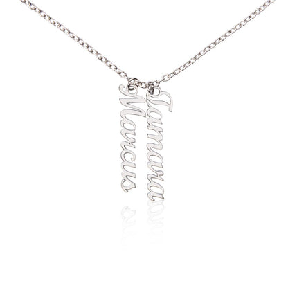Vertical Name Necklace for females