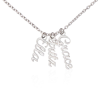 Vertical Name Necklace for females