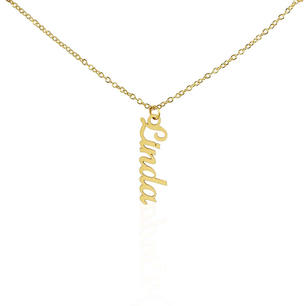 Vertical Name Necklace for females