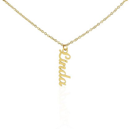 Vertical Name Necklace for females