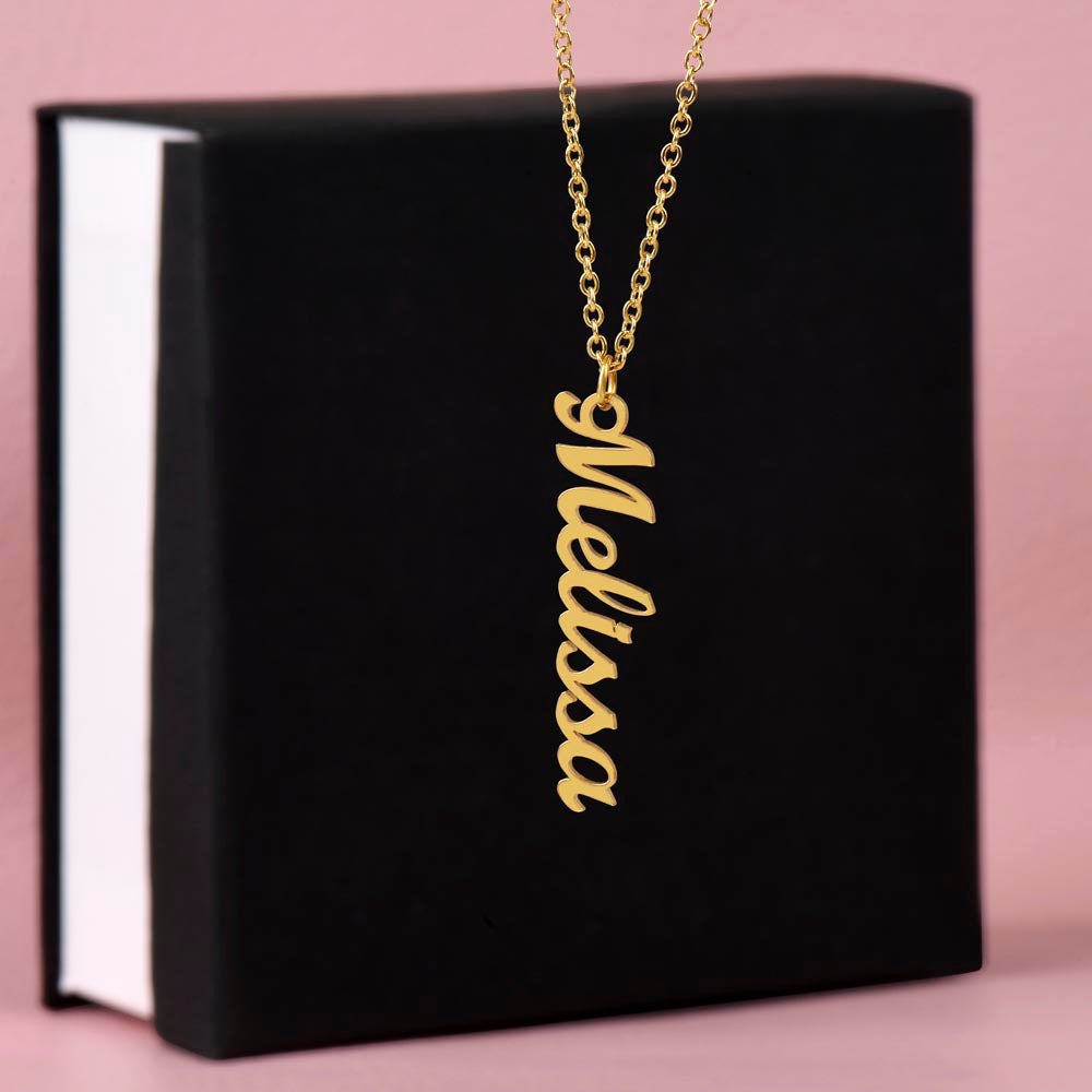 Vertical Name Necklace for females