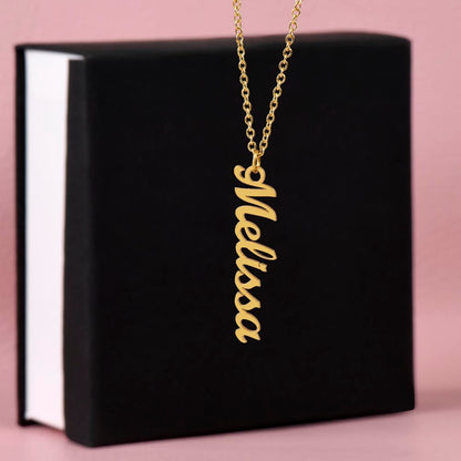 Vertical Name Necklace for females