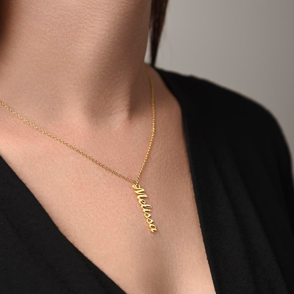 Vertical Name Necklace for females
