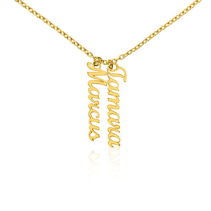 Vertical Name Necklace for females