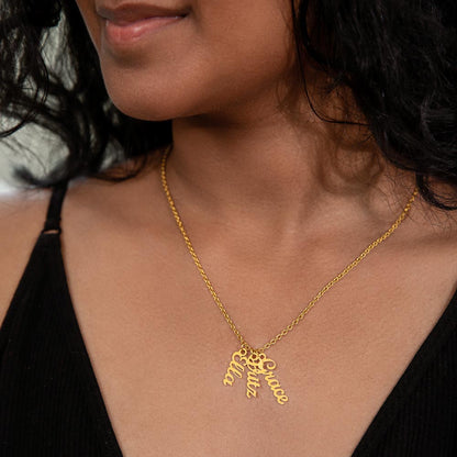 Vertical Name Necklace for females