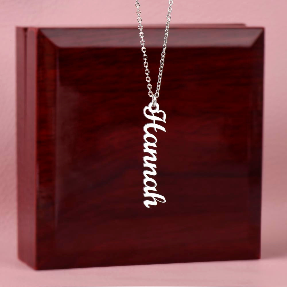 Vertical Name Necklace for females