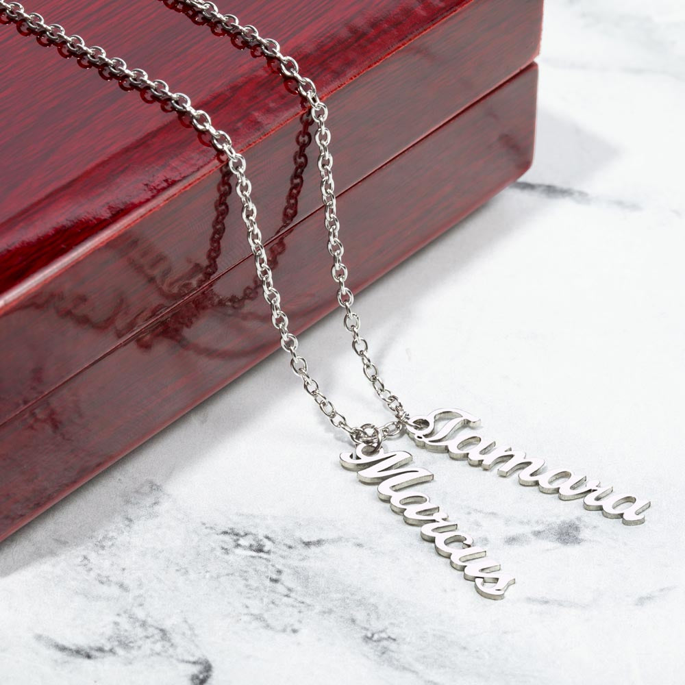 Vertical Name Necklace for females