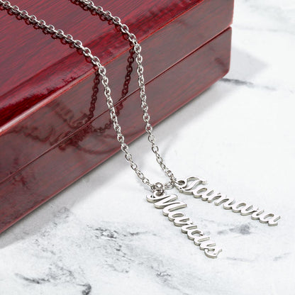 Vertical Name Necklace for females