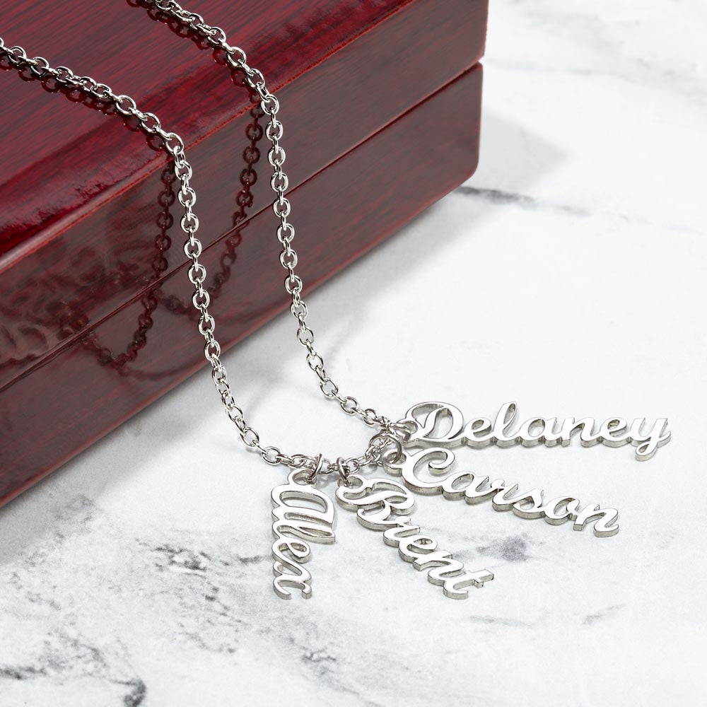 Vertical Name Necklace for females