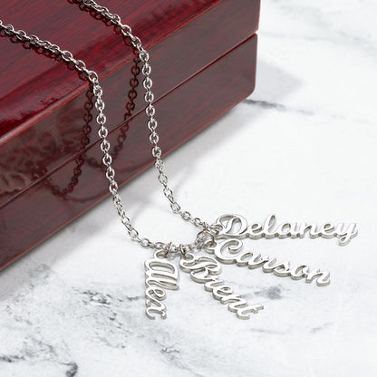 Vertical Name Necklace for females