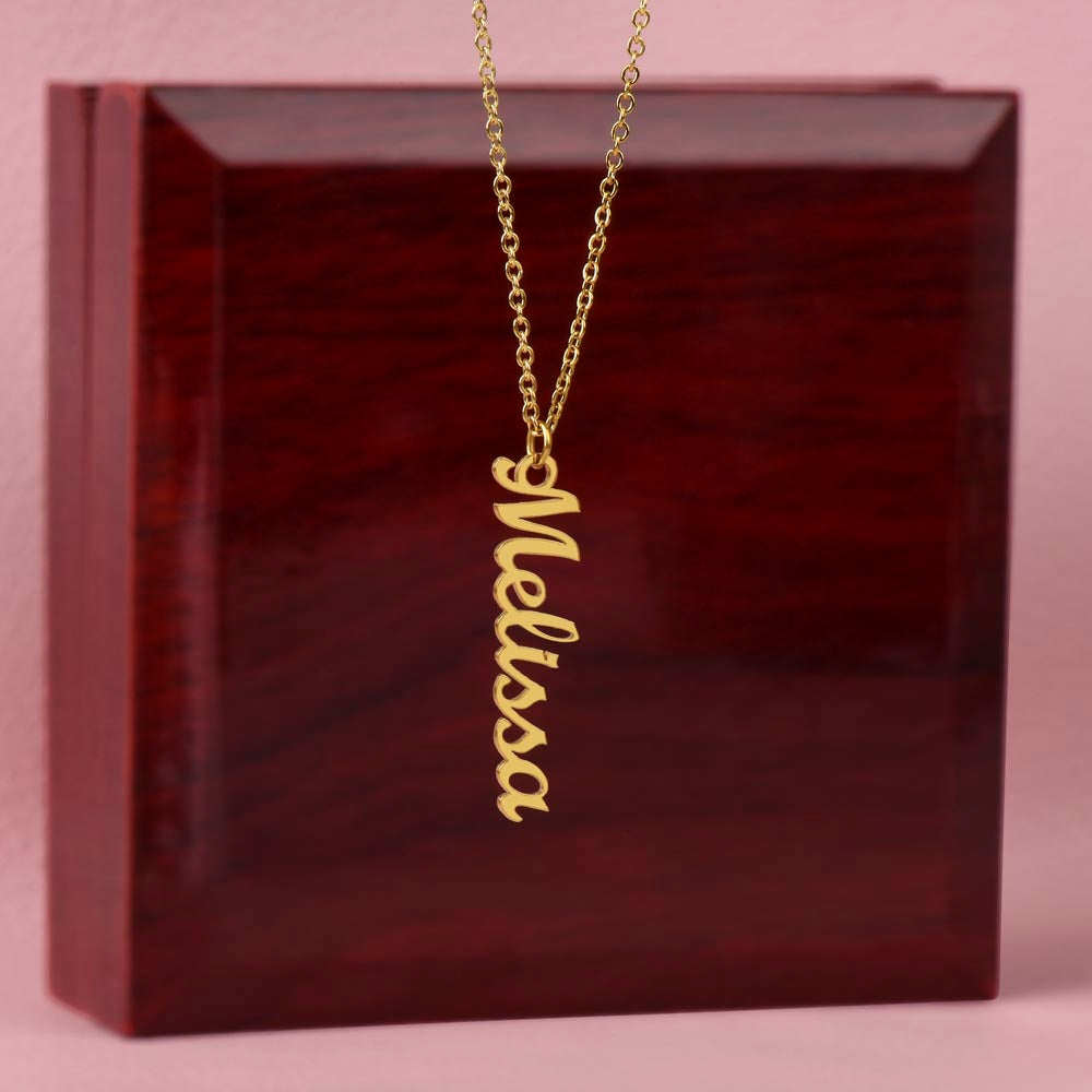 Vertical Name Necklace for females