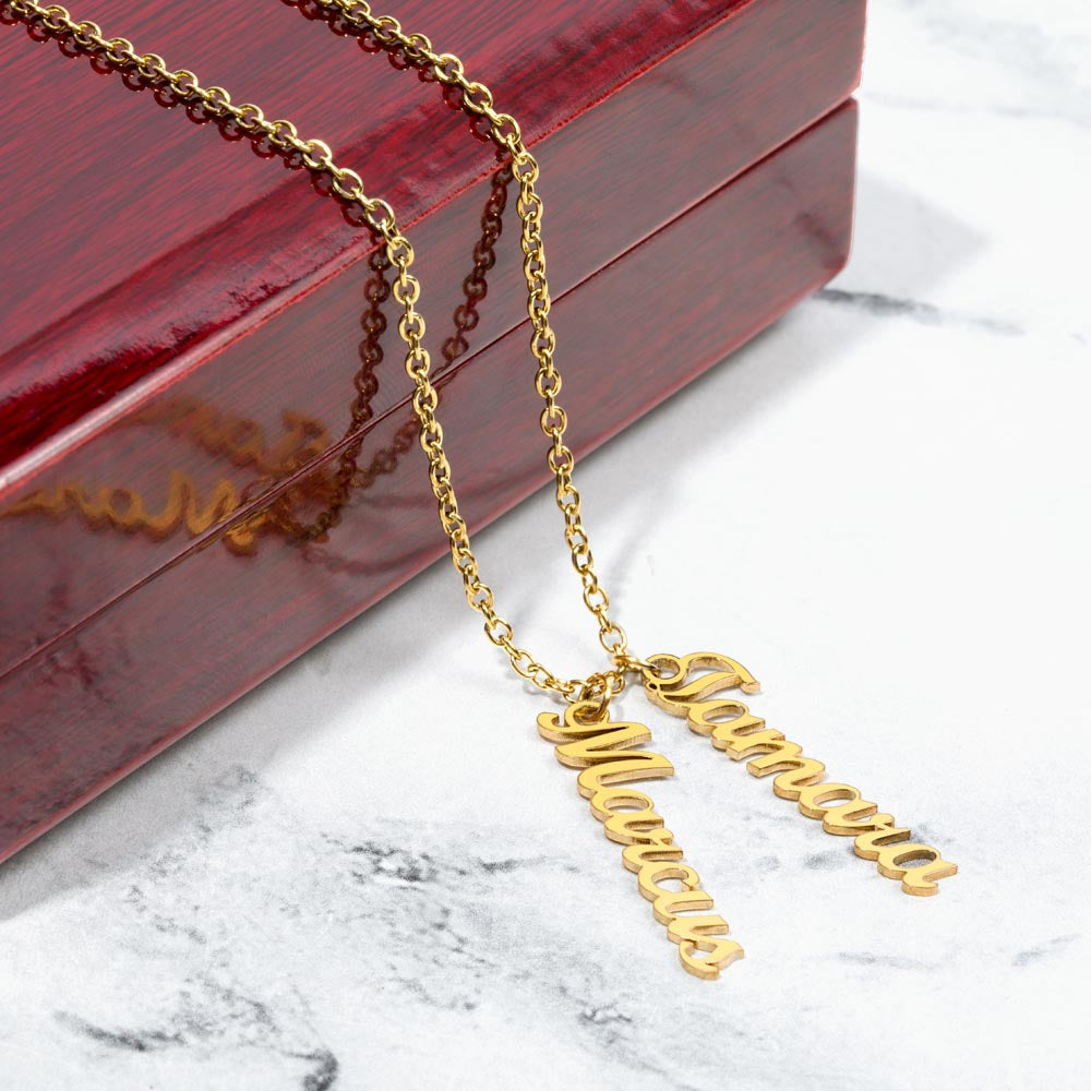 Vertical Name Necklace for females