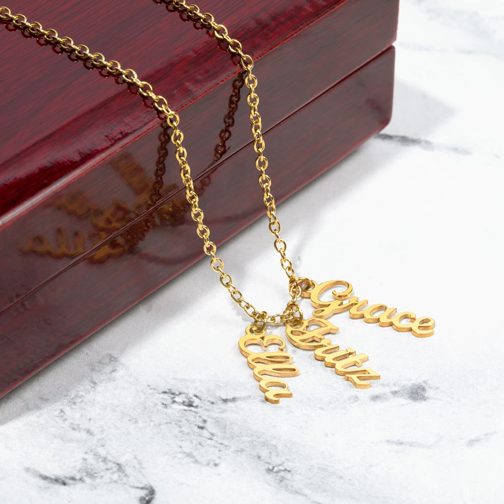 Vertical Name Necklace for females