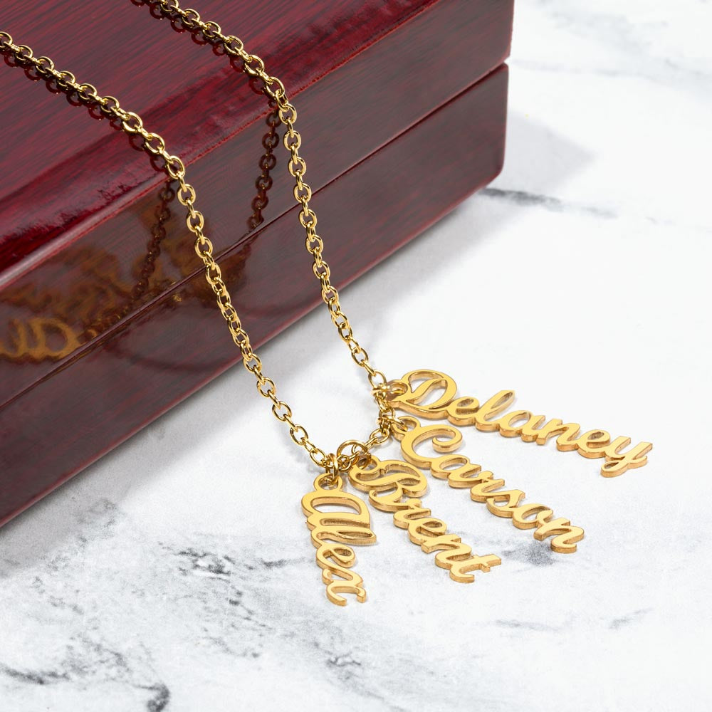 Vertical Name Necklace for females