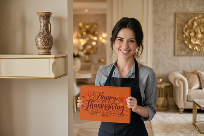 Grateful for the Love We Share — Thanksgiving Canvas Wall Art
