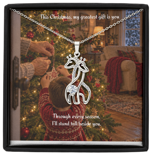 Treasured Moments - Christmas Giraffe Necklace