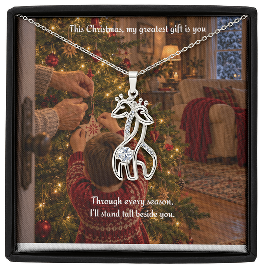 Treasured Moments - Christmas Giraffe Necklace
