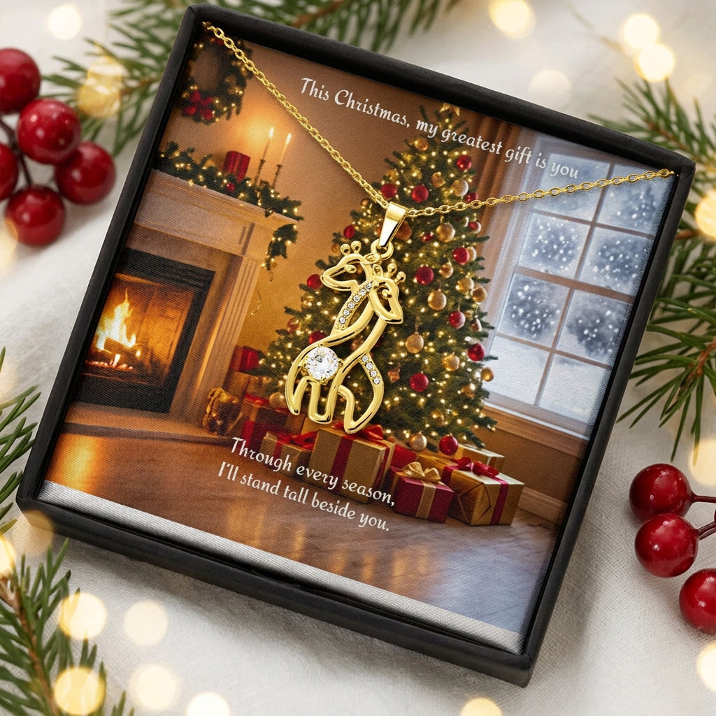Treasured Moments - Christmas Giraffe Necklace