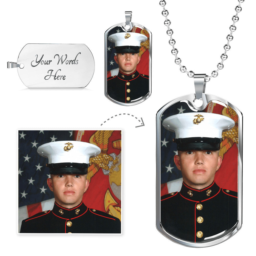 Love Through Service – Personalized Dog Tag Pillow ⭐