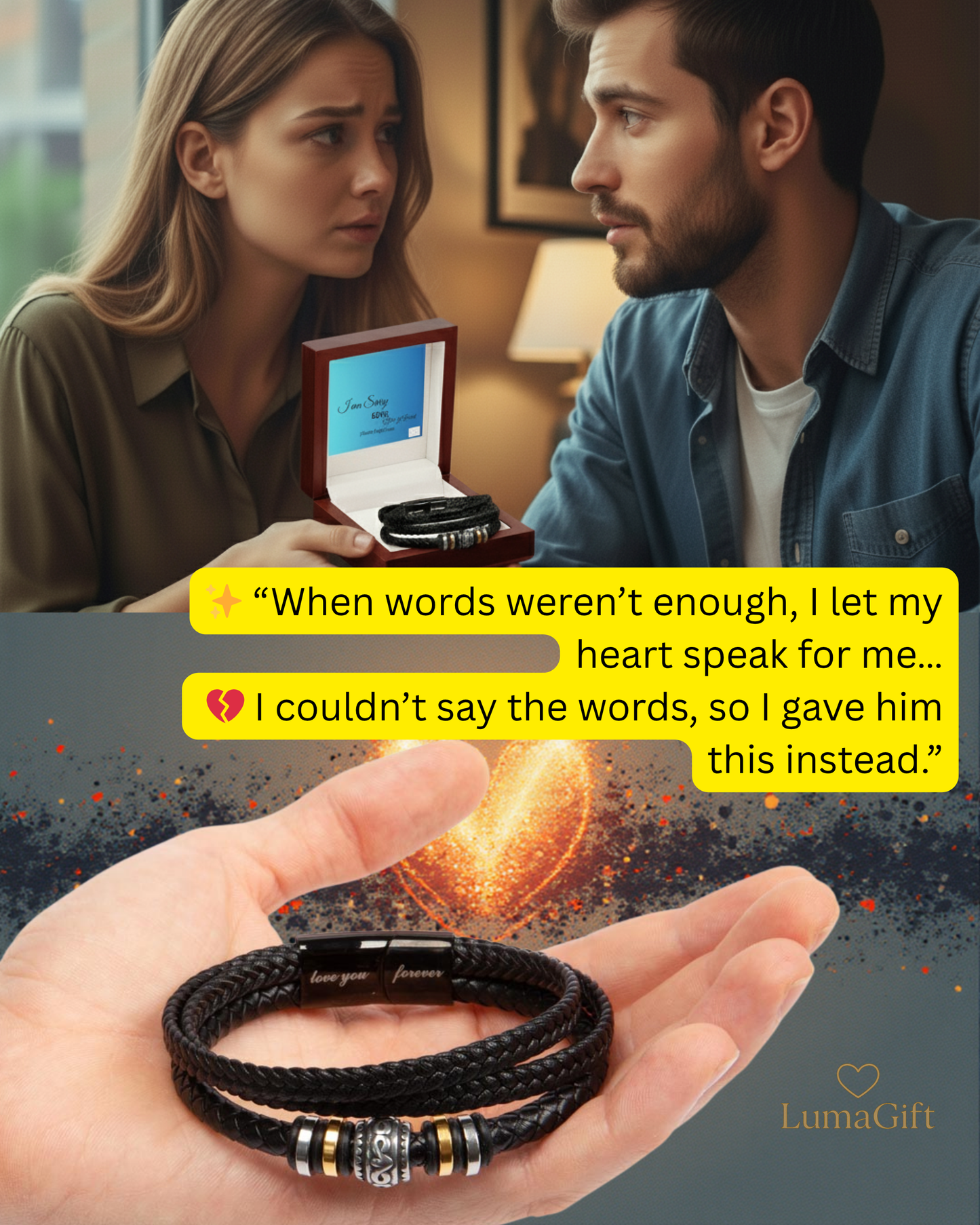 💔 “I'm Sorry” – Forgive Me Bracelet from Your Girlfriend