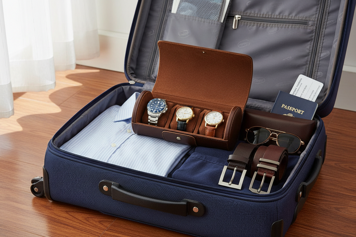 3 Slots Travel Watch Case