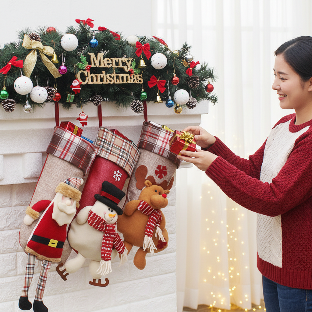 Festive Holiday Stocking Bags